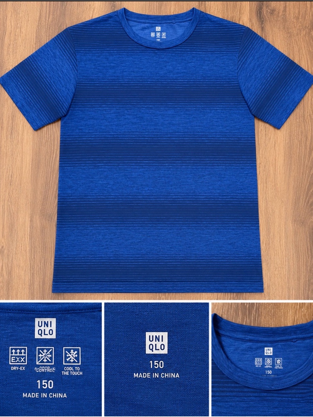 Uniqlo Boys UNIQLO Dry-EX Performance T-Shirt – Size 10/12 years Blue